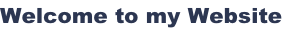 Welcome to my Website